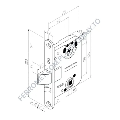 Zamek wpuszczany ABLOY 4260 - 2