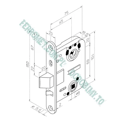 Zamek wpuszczany ABLOY 4260 - 2