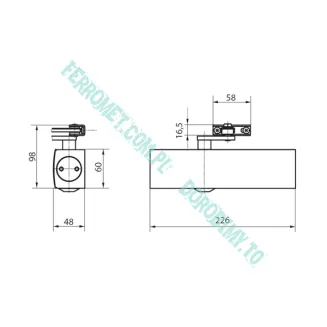Samozamykacz hydrauliczny GEZE TS 2000 z ramieniem - 3