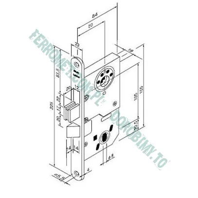 Zamek wpuszczany ABLOY LC210 (BODA 4865) - 3