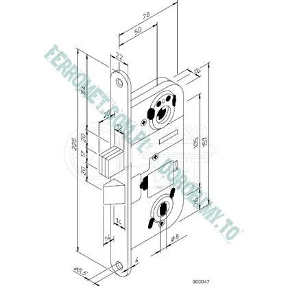 Zamek wpuszczany ABLOY LC200 (BODA 4565) - 2