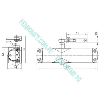 Samozamykacz hydrauliczny GEZE TS 1000 z blokadą - 3