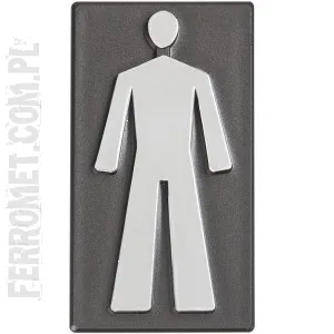 Samoprzylepne oznaczenie toalety męskiej na płytce