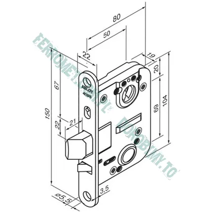 Zamek wpuszczany ABLOY 4195 - 2