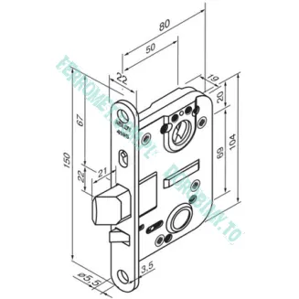 Zamek wpuszczany ABLOY 4195 - 2