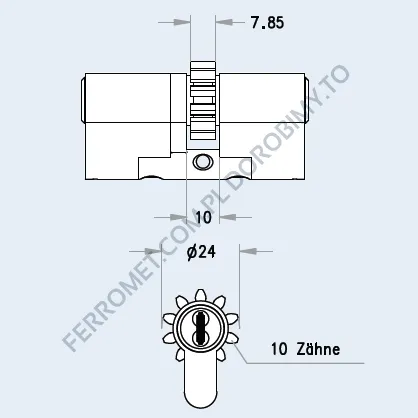 Wkładka atestowana EVVA ICS modułowa z gałką - 3