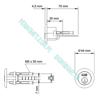 Wkładka cylindryczna LOB WT01 - 3