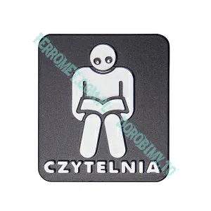 Samoprzylepne oznaczenie toalety CZYTELNIA