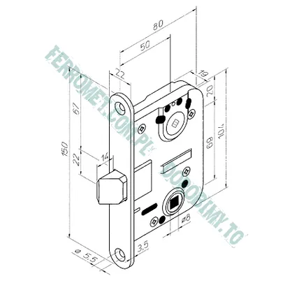 Zamek wpuszczany ABLOY 4291 WC - 2