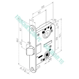 Zamek wpuszczany ABLOY 4291 WC - 2