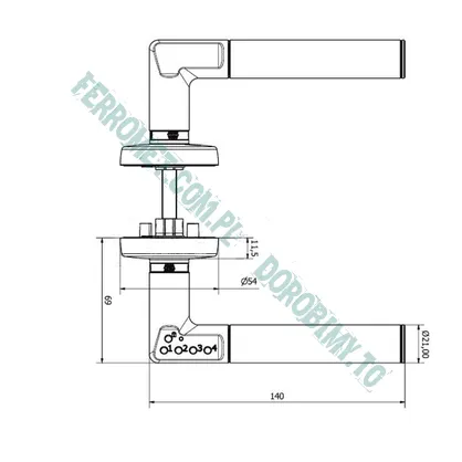 Klamka elektroniczna ASSA Code 8812 z szyfrem, prawa - 5