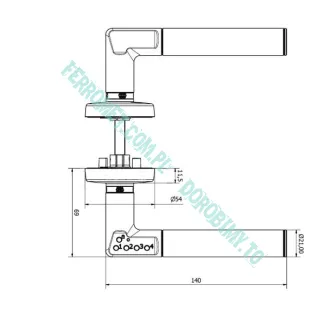 Klamka elektroniczna ASSA Code 8812 z szyfrem, prawa - 5