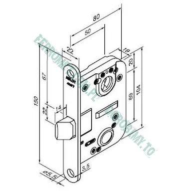 Zamek wpuszczany ABLOY 4197 - 2