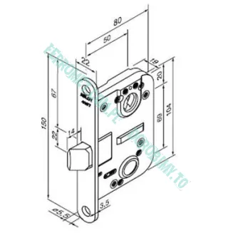 Zamek wpuszczany ABLOY 4197 - 2