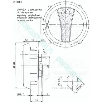 Zamek do szaf metalowych RONIS 23100 - 2