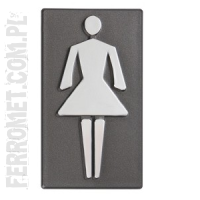 Samoprzylepne oznaczenie toalety damskiej na płytce
