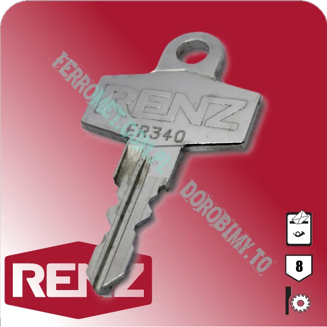 Klucz do Euroskrzynki RENZ – Kody ER1–ER500