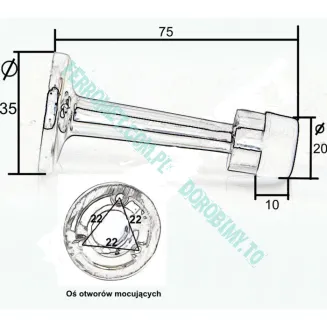 Odbojnik drzwiowy na ścianę - 3