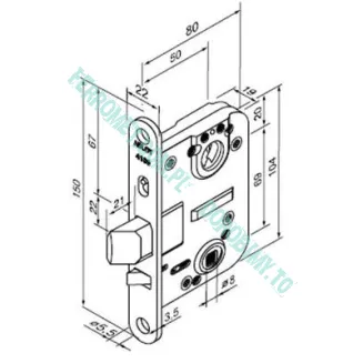 Zamek wpuszczany ABLOY 4190 - 2