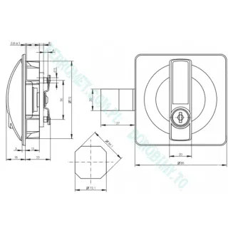 Zamek do szaf metalowych M-175 - 3
