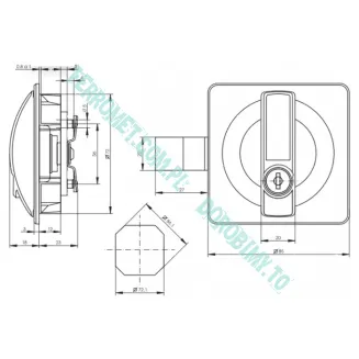 Zamek do szaf metalowych M-175 - 3