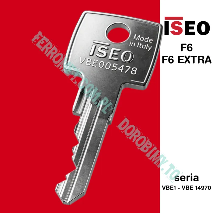 Dorobienie klucza ISEO F6