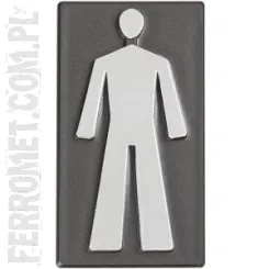 Samoprzylepne oznaczenie toalety męskiej na płytce